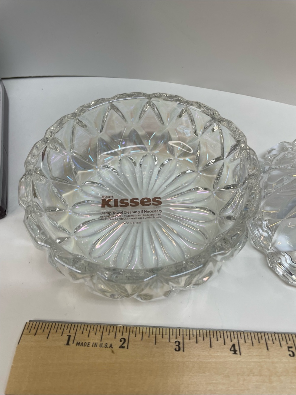 Candy Dish Kiss Iridescent Crystal Covered Candy Dish - Clear - Picture 5 of 7